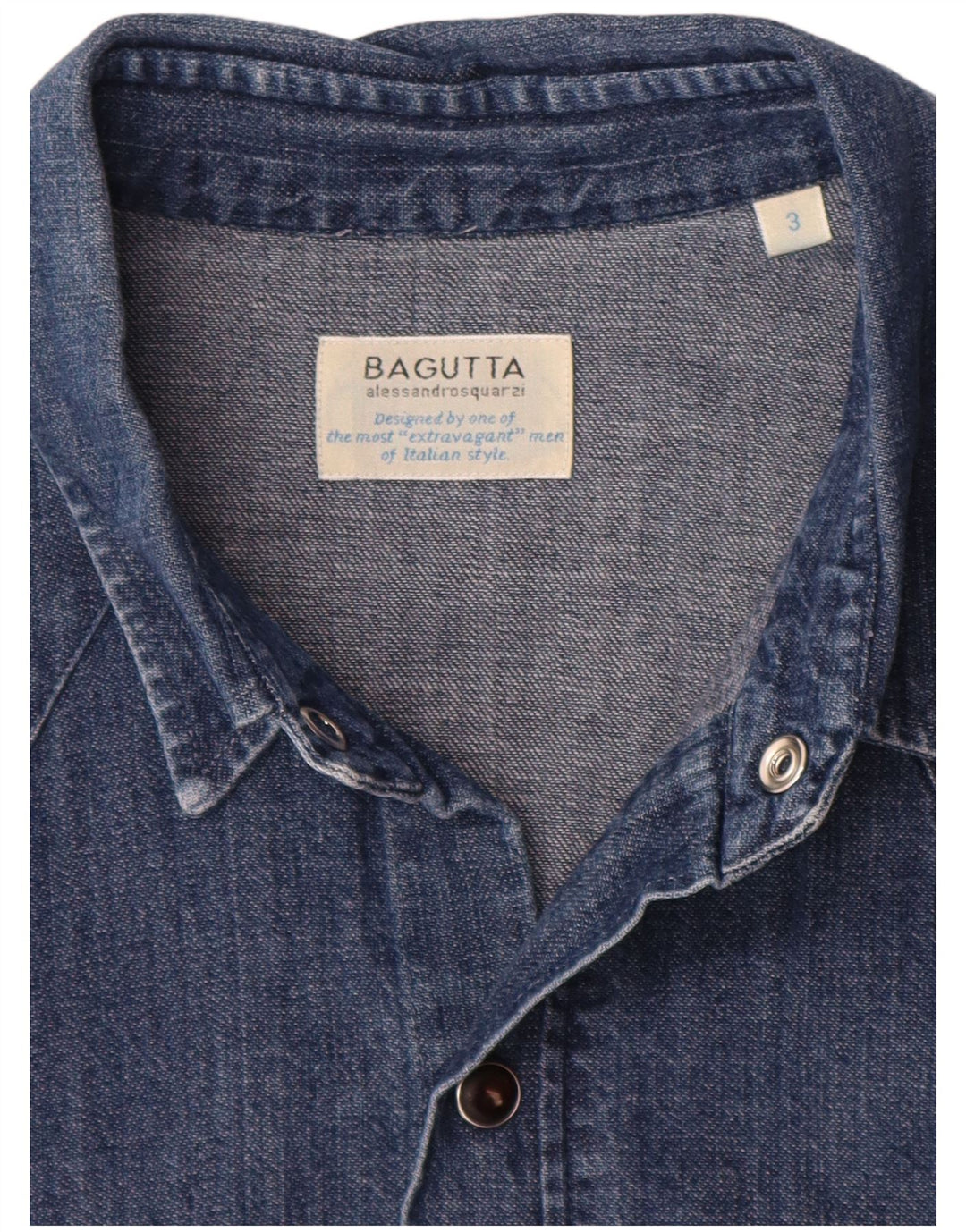 Ανδρικό τζιν πουκάμισο Bagutta μεγάλο μπλε