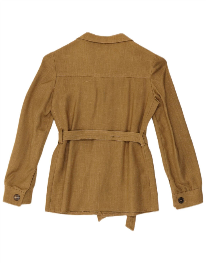 Vintage γυναικείο πουκάμισο IT 34 2XS Khaki Viscose