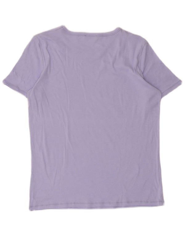 Benetton Γυναικείο T-Shirt Top UK 12 Medium Purple