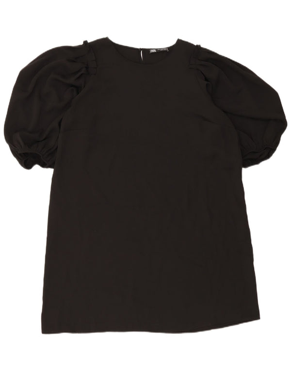 Zara Γυναικείο φόρεμα 3/4 Sleeve Shift UK 18 XL Μαύρο