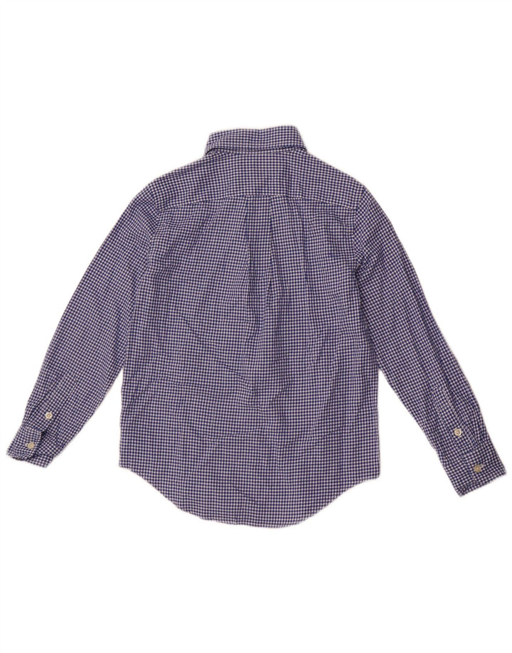 Ralph Lauren Boys πουκάμισο 7-8 ετών Small Blue Gingham Cotton