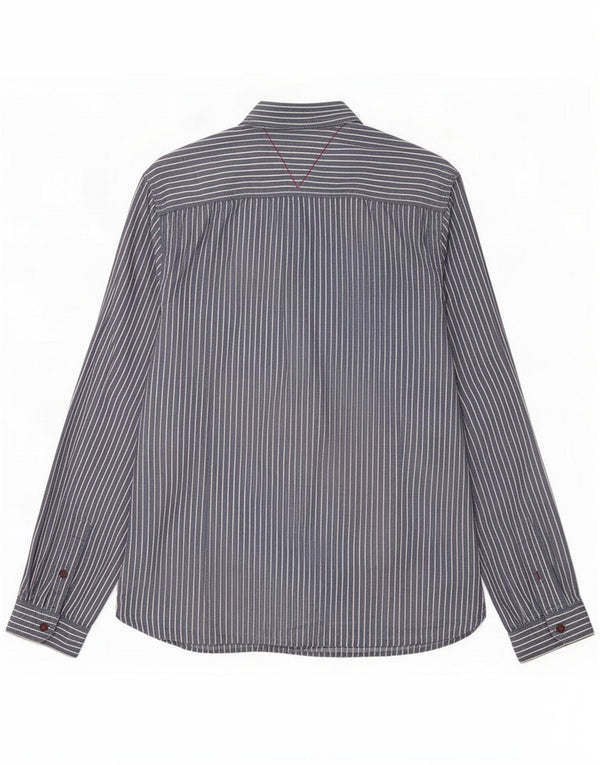 White Stuff Mens Classic Fit Shirt 2XL Navy Blue Pinstripe Cotton