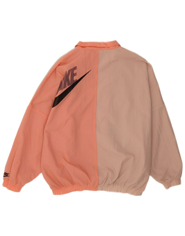 Ανδρική φόρμα γυμναστικής Nike με γραφικά μεγάλου μεγέθους μπουφάν με μεσαίο ροζ χρώμα