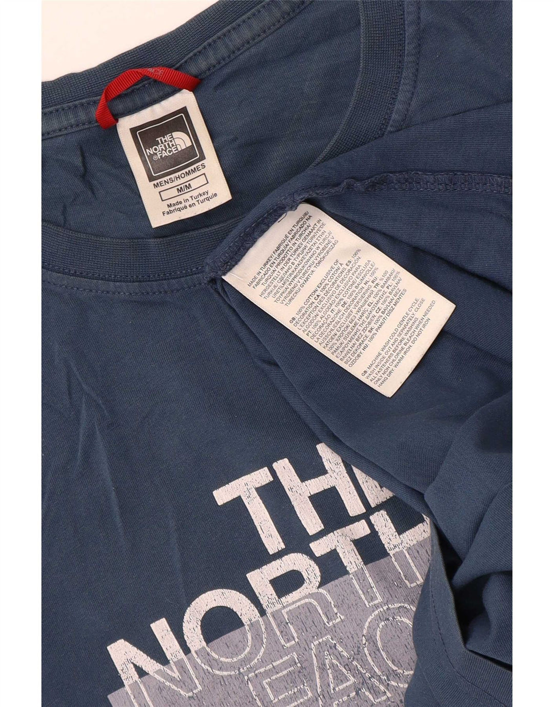 Ανδρικό γραφικό T-Shirt North Face Top από μεσαίο μπλε βαμβακερό