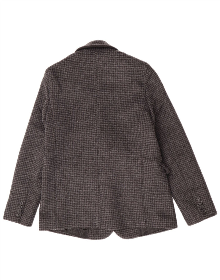 Abercrombie & Fitch γυναικείο σακάκι με 1 κουμπί UK 6 XS Grey Houndstooth