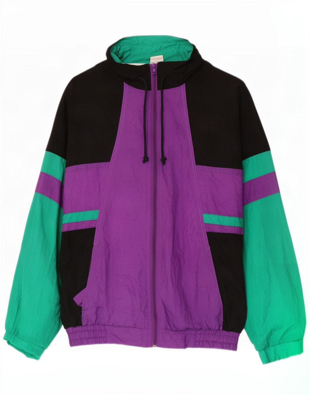 Ανδρική φόρμα Vintage Top Jacket Μεγάλο πολύχρωμο Colourblock Πολυαμίδιο
