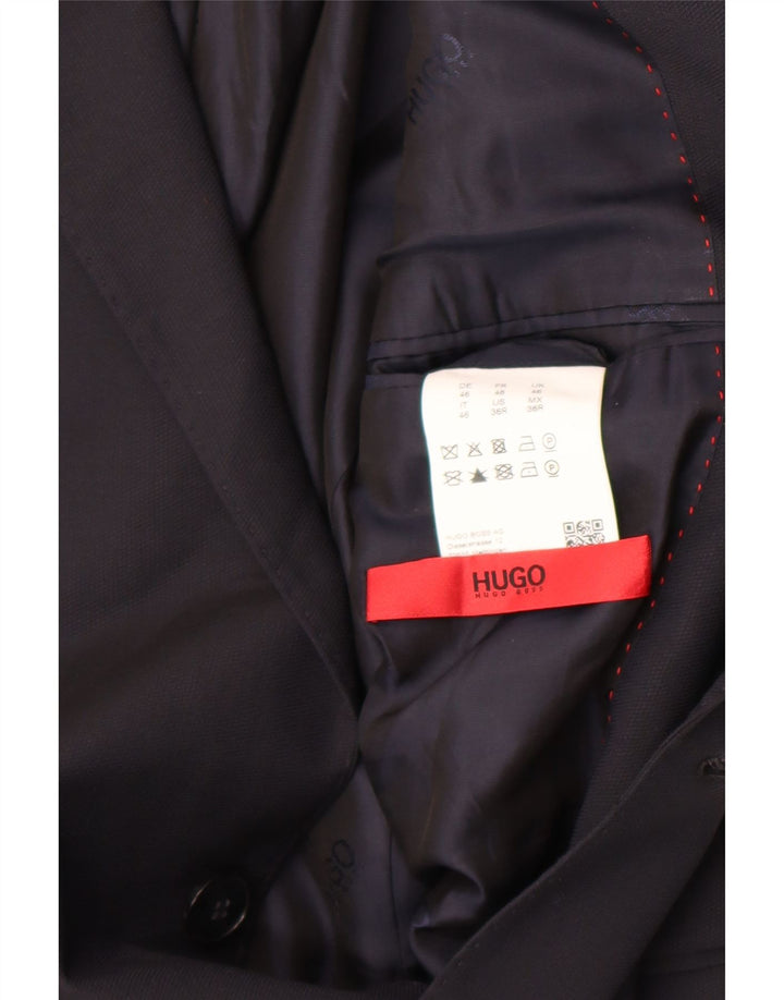 Hugo Boss Ανδρικό σακάκι 2 κουμπιών UK 46 Small Navy Blue Viscose