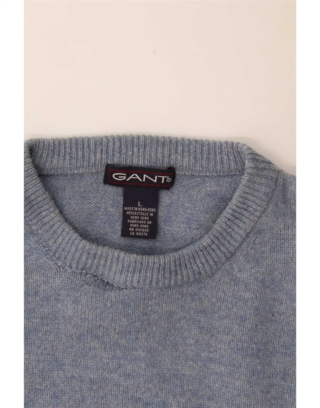 Ανδρικό πουλόβερ Gant Crew Neck Jumper Μεγάλο Μπλε Αρνί