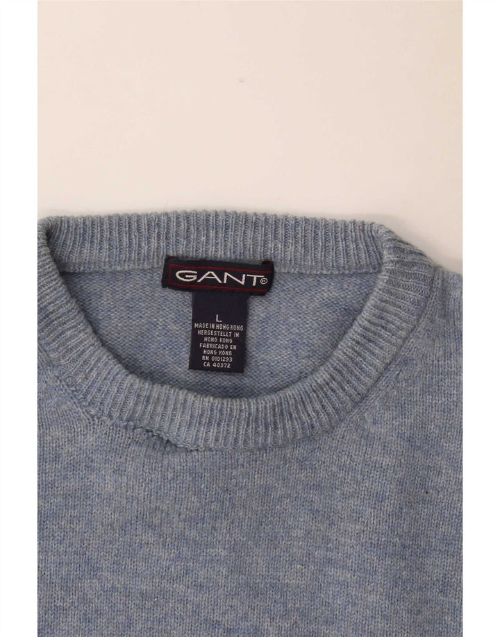 Ανδρικό πουλόβερ Gant Crew Neck Jumper Μεγάλο Μπλε Αρνί