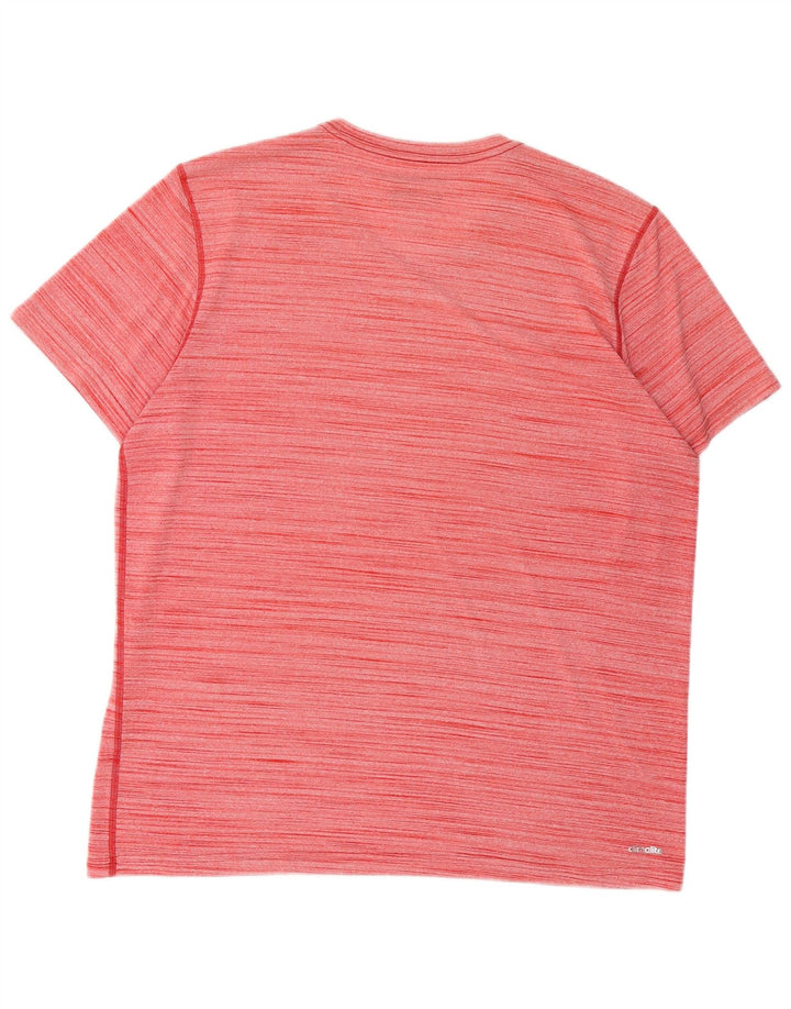 Ανδρικό T-Shirt Adidas Top XL κόκκινο ριγέ πολυεστέρα