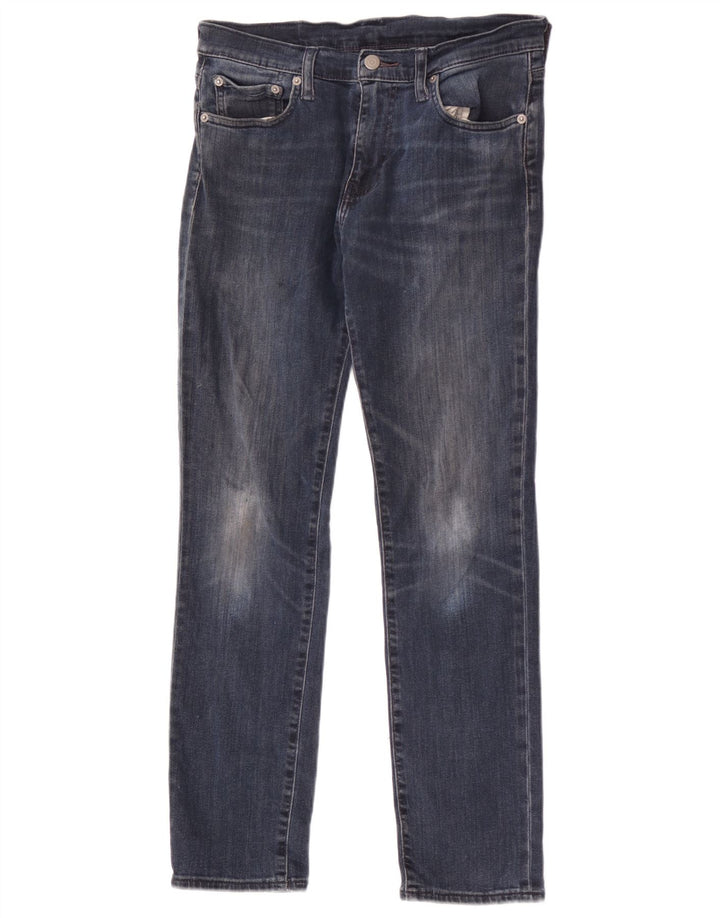 Levi's Womens 512 Tapered Jeans W30 L30 Navy Blue Cotton