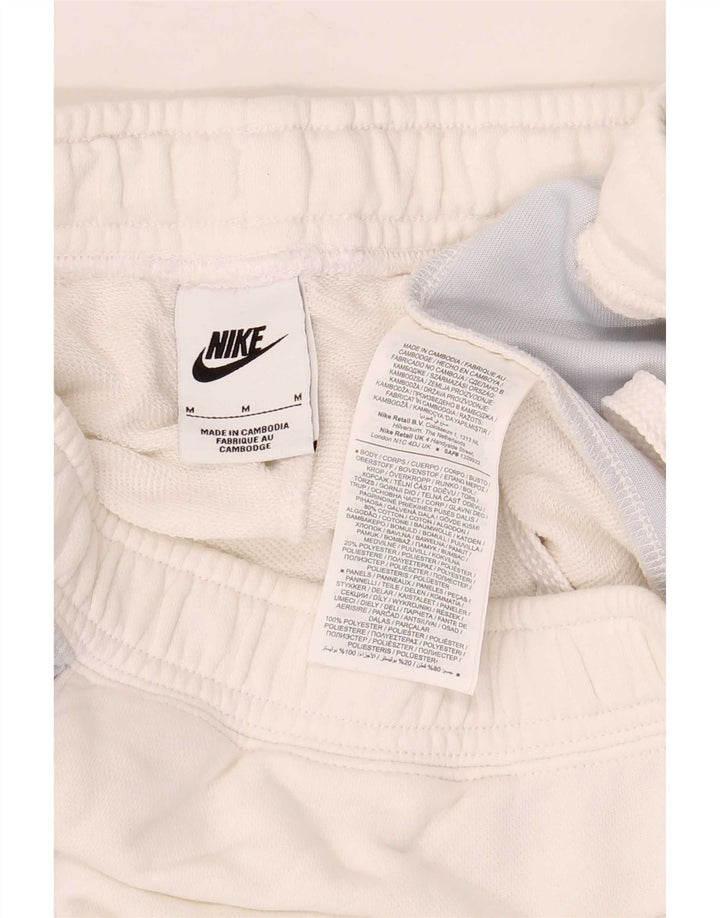 Ανδρικό γραφικό αθλητικό σορτς Nike σε μεσαίο λευκό χρώμα, βαμβακερό