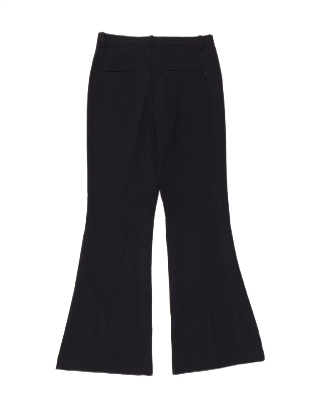 Zara Γυναικείο Flare Casual Παντελόνι Small W26 L32 Navy Blue Polyester