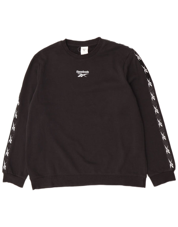 Ανδρικό γραφικό φούτερ Reebok Jumper XL Μαύρο βαμβακερό