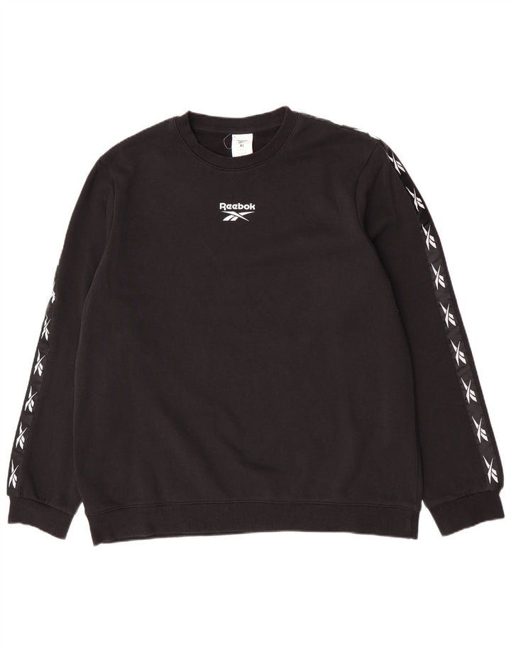 Ανδρικό γραφικό φούτερ Reebok Jumper XL Μαύρο βαμβακερό