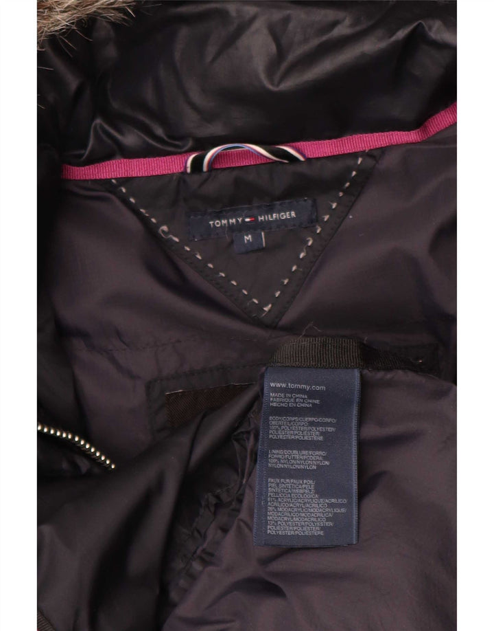 Tommy Hilfiger γυναικείο παλτό με κουκούλα UK 14 Medium Navy Blue Polyester