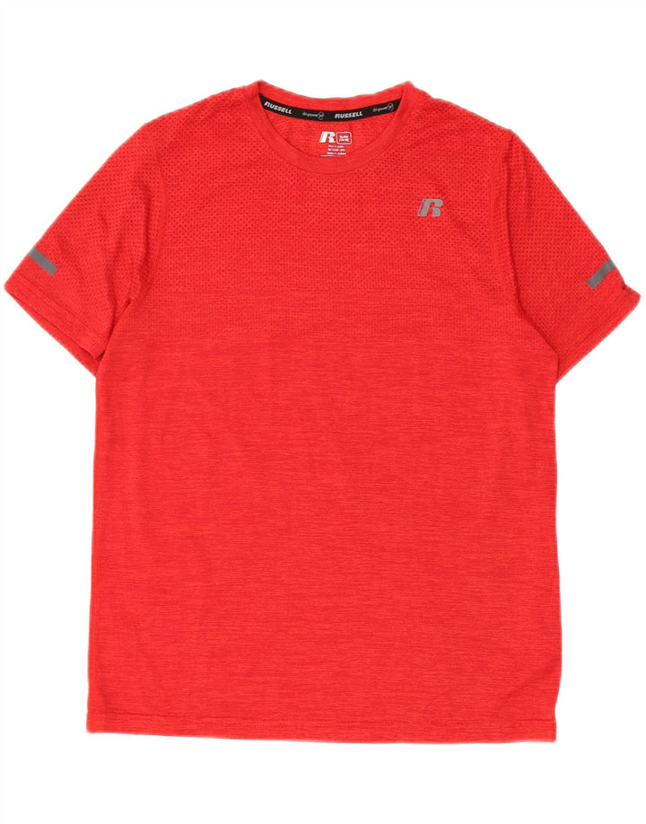 T-shirt RUSSELL ATHLETIC για αγόρια Dri-Power Top 14-15 ετών XL Red Flecked
