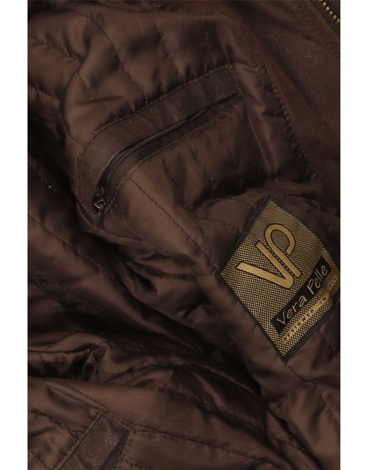 Vintage Ανδρικό Δερμάτινο Μπουφάν UK 40 Large Brown Δερμάτινο