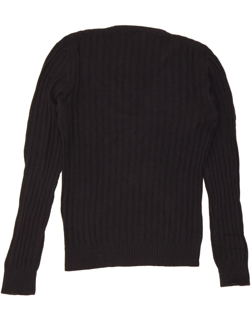 PRADA Womens V-Neck Jumper Sweater IT 54 2XL Black Wool Vintage Prada and Second-Hand Prada from Messina Hembry 
