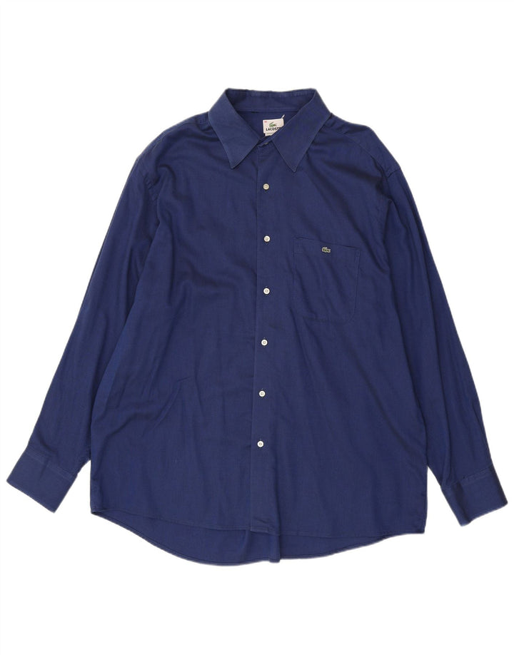 Ανδρικό πουκάμισο Lacoste νούμερο 46 2XL Μπλε βαμβακερό