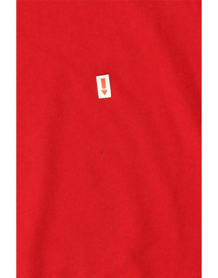 ADIDAS Mens Graphic T-Shirt Top Small Red Cotton