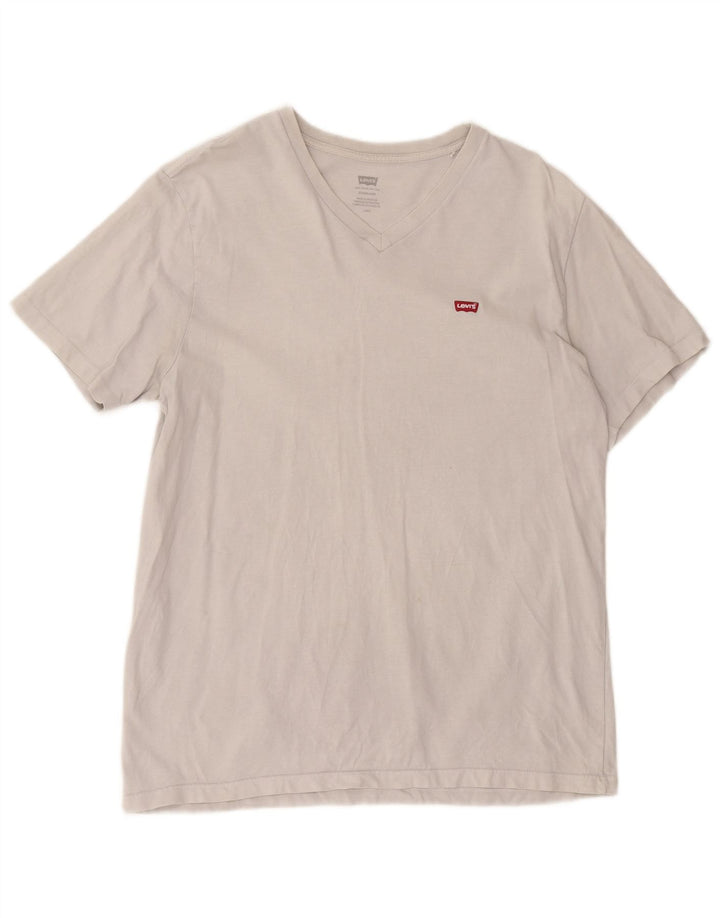 Ανδρικό μπλουζάκι Levi's Standard Top Large White Βαμβακερό