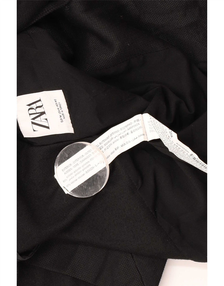 Zara Ανδρικό σακάκι σακάκι με 2 κουμπιά UK 38 Medium Black Polyester