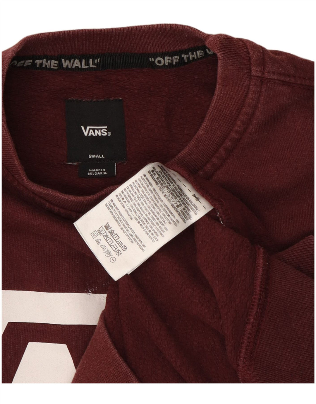 Ανδρικό γραφικό φούτερ Vans Jumper Μικρό Βουργουνδί Βαμβακερό