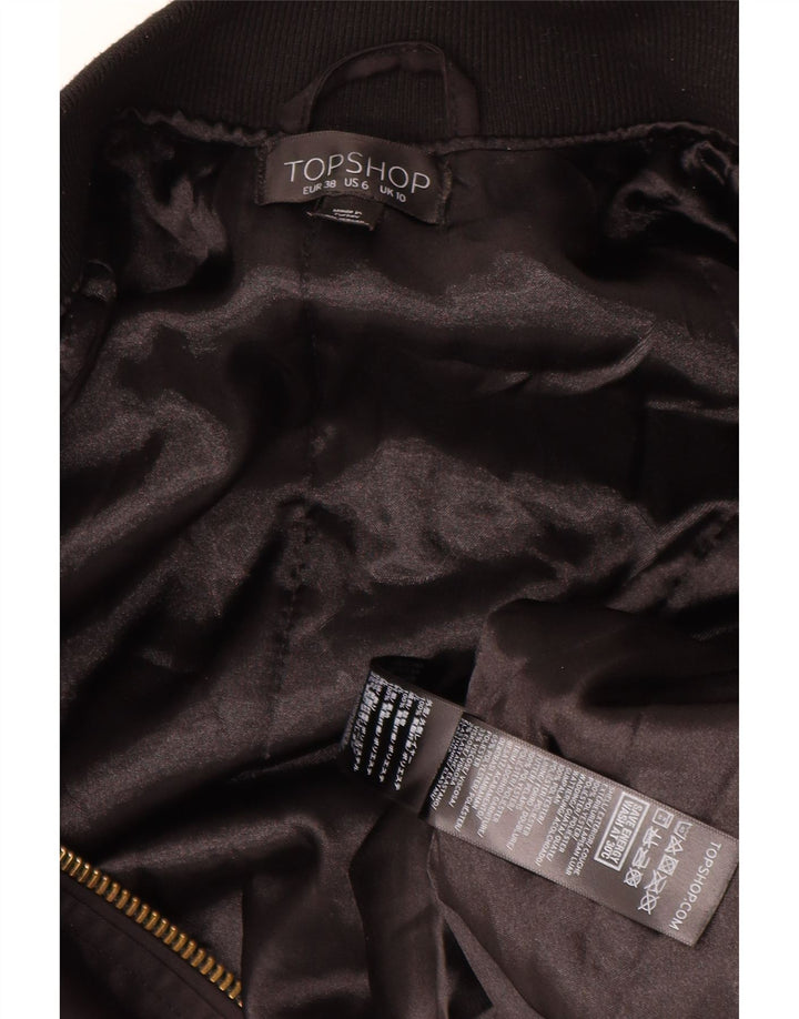 Topshop Γυναικείο μπουφάν μπουφάν UK 10 Small Black Polyester