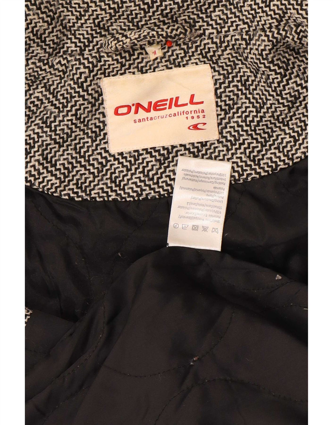 Γυναικείο O'Neill Pea Coat UK 12 Medium Grey Geometric Polyester
