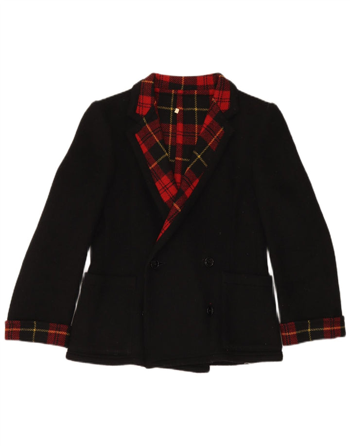 Vintage Γυναικείο Μπουφάν Blazer με διπλό στήθος IT 42 Μεσαίο μαύρο τσεκ
