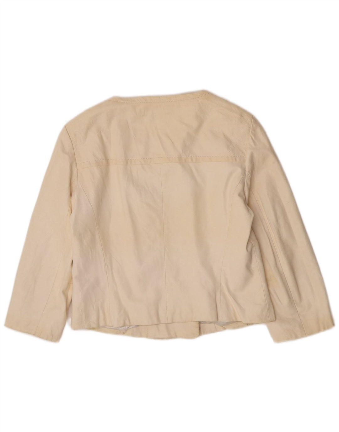 Vintage Γυναικείο Crop Διπλό Μπουφάν EU 42 Large Off White