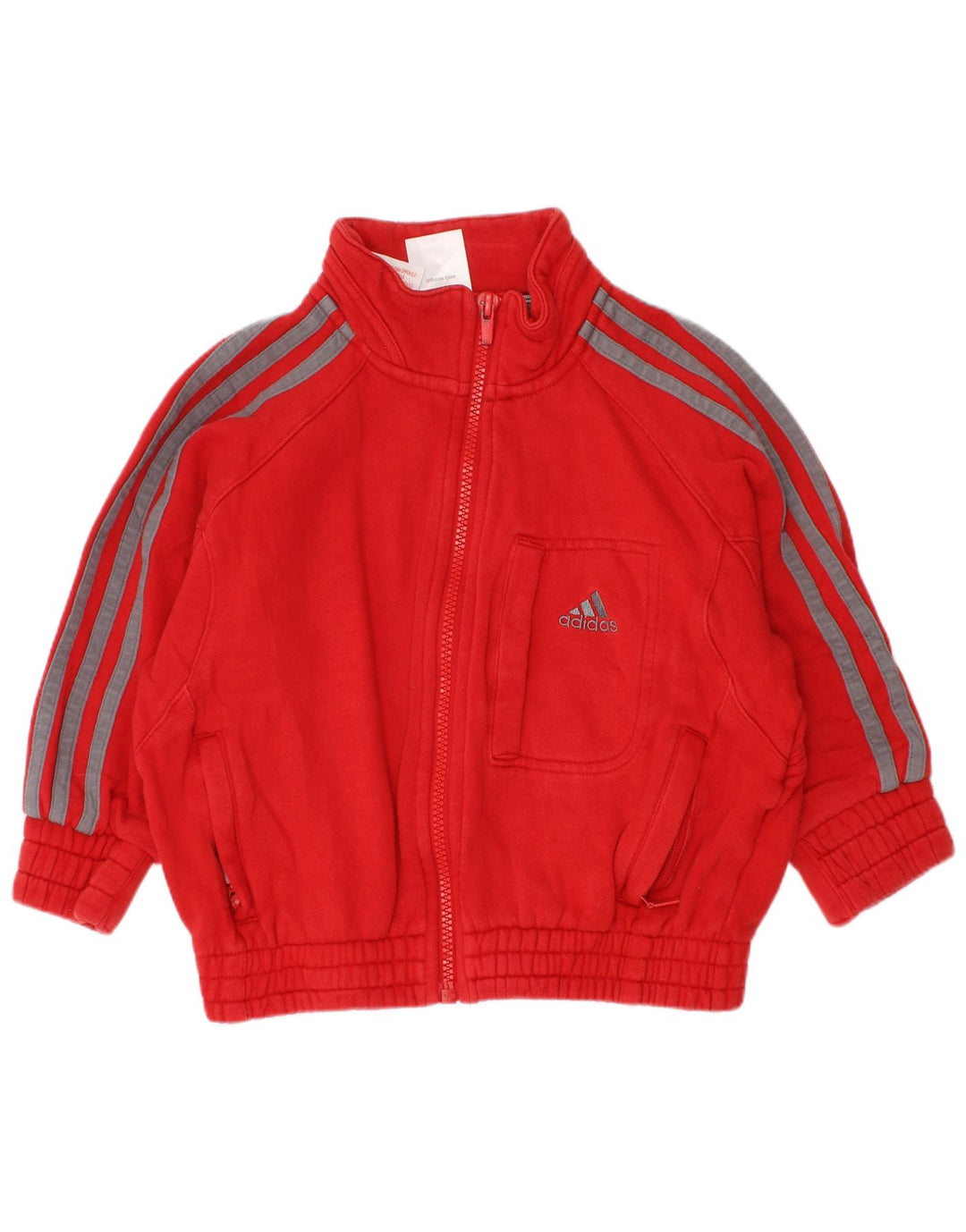 ADIDAS Boys αθλητική φόρμα Top Jacket 3-4 Years Red Cotton