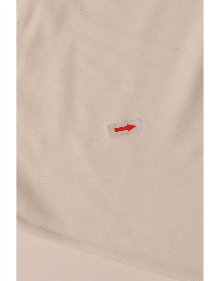 Μπλουζάκι πόλο Benetton για αγόρια 7-8 ετών Μεσαίο λευκό βαμβακερό