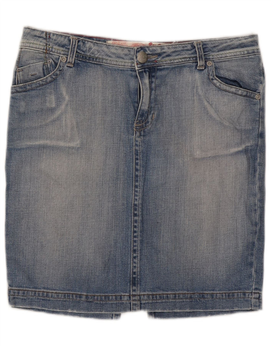 Roxy Γυναικεία Μίνι Τζιν Φούστα US 12 Μεγάλη W32 Μπλε Βαμβακερή
