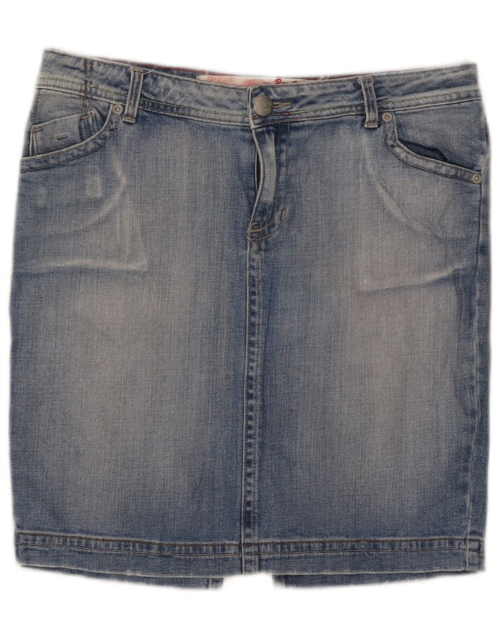 Roxy Γυναικεία Μίνι Τζιν Φούστα US 12 Μεγάλη W32 Μπλε Βαμβακερή