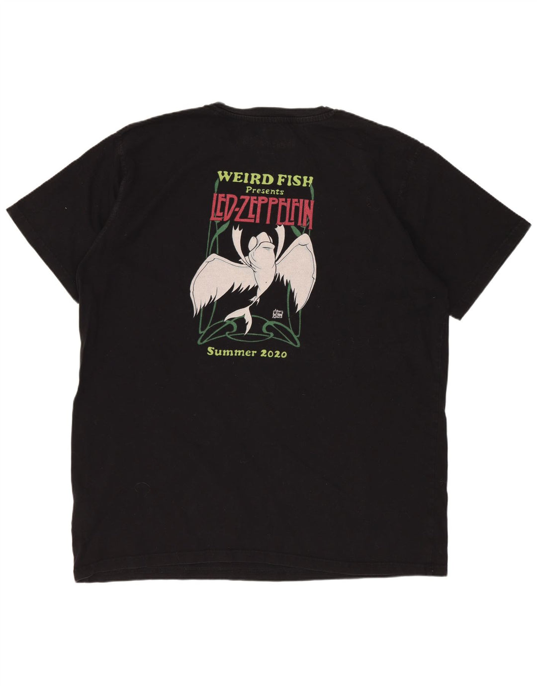 WEIRD FISH Ανδρικό γραφικό T-Shirt Top XL Μαύρο βαμβακερό