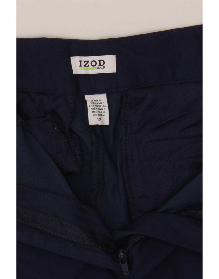 Izod Γυναικείο σορτς Chino US 12 Large W34 Navy Blue Rayon