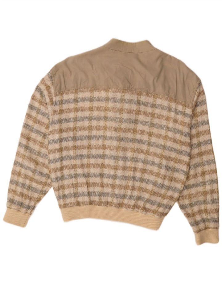 HEMMOND Ανδρικό Bomber Jacket UK 38 Medium Beige Check Cotton