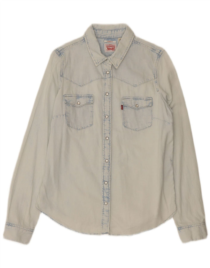Γυναικείο τζιν πουκάμισο Levi's Classic Fit UK 14 μεσαίου μπλε βαμβακερό