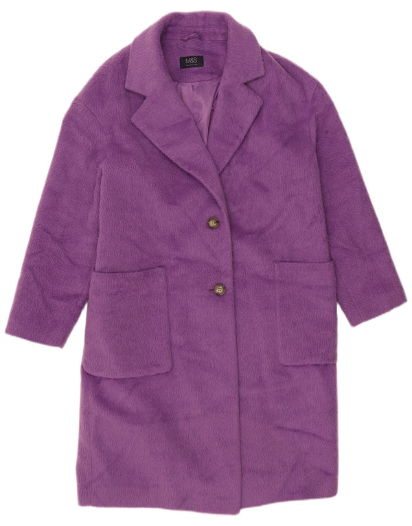 Marks & Spencer Γυναικείο Πανωφόρι UK 14 Large Purple Polyester