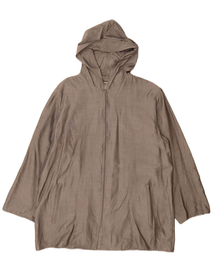 Marly's 1981 Hooded Bomber Jacket IT 46 Large Grey Viscose
