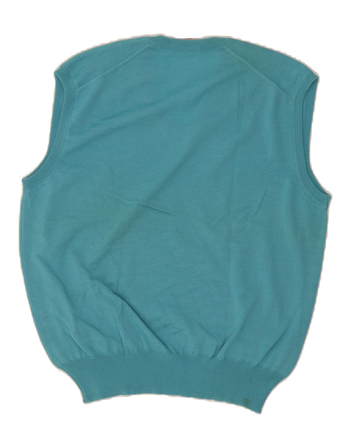 AUSTRALIAN L'ALPINA Mens Vest Tank Top IT 50 Medium Blue Wool Vintage AUSTRALIAN L'ALPINA and Second-Hand AUSTRALIAN L'ALPINA from Messina Hembry 