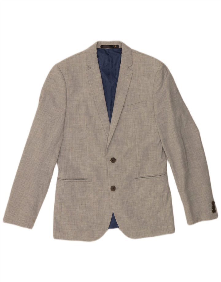 Farah Ανδρικό μπουφάν σακάκι με 2 κουμπιά UK 36 Small Grey Polyester