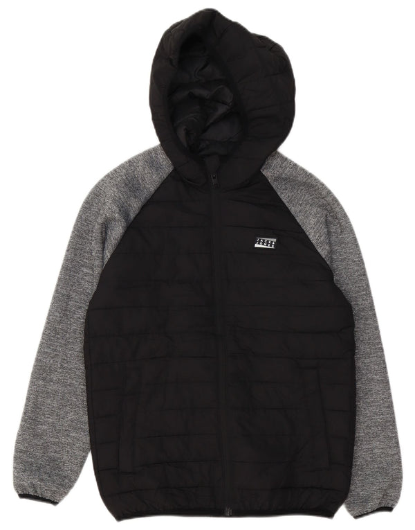 Jack & Jones Boys Hooded Jacket 11-12 Years Black Colourblock
