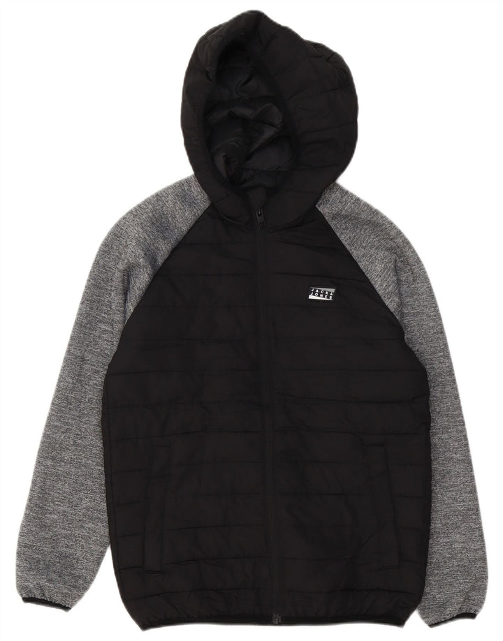 Jack & Jones Boys Hooded Jacket 11-12 Years Black Colourblock