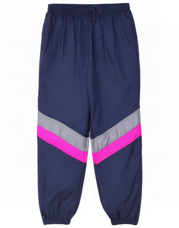 Vintage ανδρική φόρμα παντελόνι Joggers Medium Navy Blue Colorblock Nylon