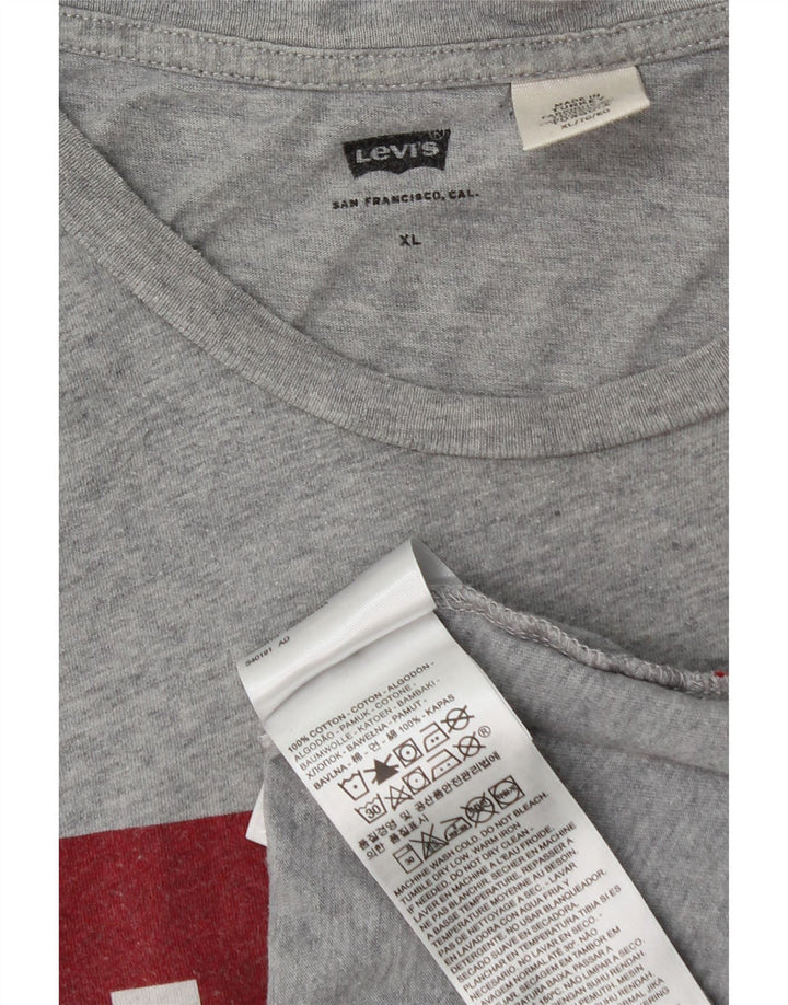 Ανδρικό γραφικό T-Shirt Levi's Top XL Γκρι βαμβακερό