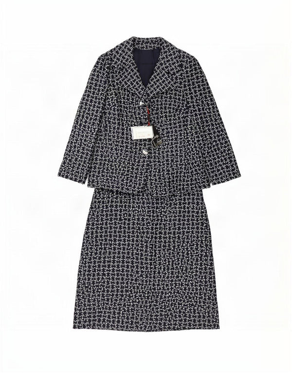Giole γυναικείο σετ 3 κουμπιών 2 τεμαχίων IT 44 Medium Navy Blue Geometric