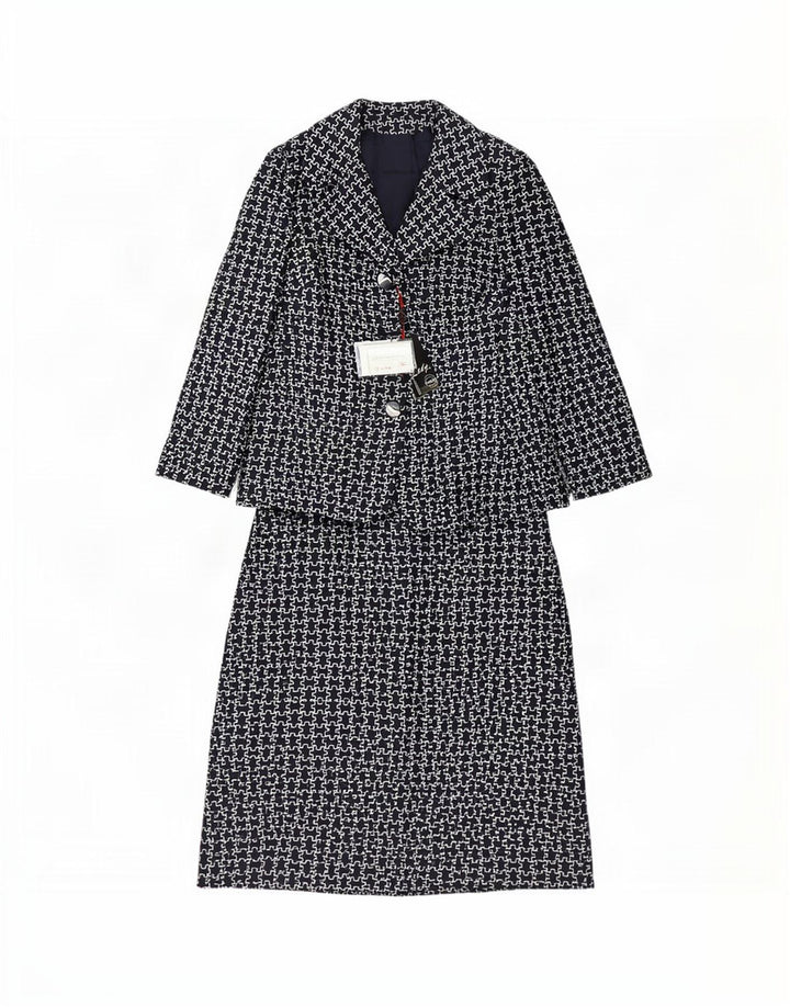 Giole γυναικείο σετ 3 κουμπιών 2 τεμαχίων IT 44 Medium Navy Blue Geometric